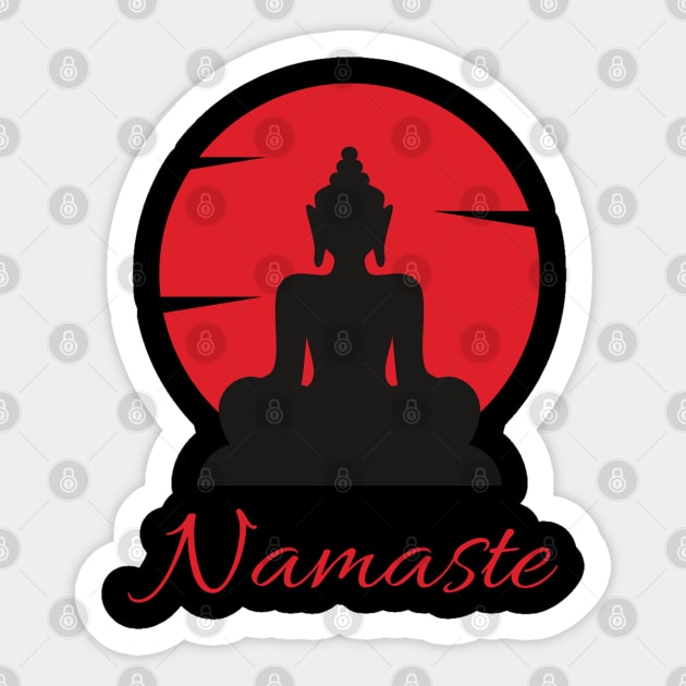 Namaste shirt, Workout shirt, Funny Yoga shirt, Meditation shirt, Lotus Yoga shirt, Yoga Gift shirt Sticker by DesignVIP